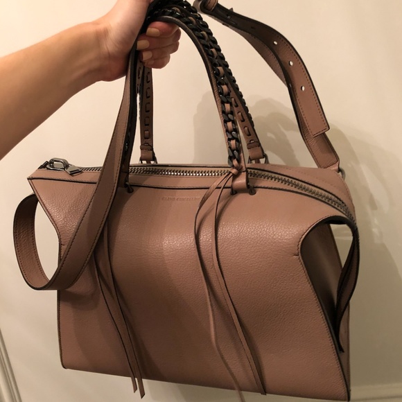 Elena Ghisellini Handbags - Elena Ghisellini Large Taupe Leather Handbag